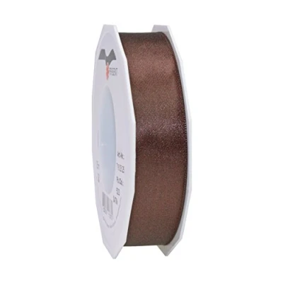 Image of C.E. Pattberg SATIN espresso (brown) gift ribbon, 27 yards for Wrapping Gifts, 1 inch width, Ribbon Decorating &amp; Crafting, Decorative every occasion