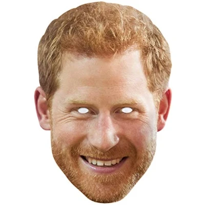 Image of SHATCHI Prince Harry Face Mask England Royal Family Celebrity Birthday Street Party Celebration Hen Stage Night