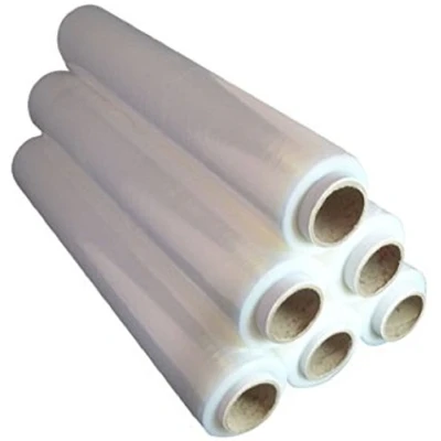 Image of 6 Large Rolls Of Extra Strong Clear Pallet Stretch Wrap Size 500mm WIDE x 125 Metres Each Standard Core 25 Micron Transparent Plastic Polythene Film