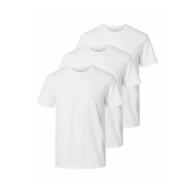 Image of Selected Homme 3ERPACK Basic Tshirt, Men&#039;s, Size: Small, Bright white