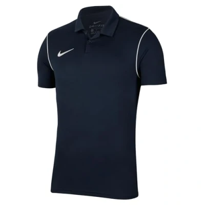 Image of NIKE Mens Dri fit Park Polo Shirt, Obsidian/White/White, M EU