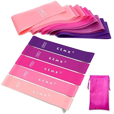 Image of Premium Latex Resistance Bands Stretch Exercise Band Fitness Elastic for Working Out and training (Set of 5)