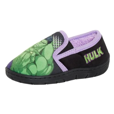 Image of MARVEL Boys Incredible Hulk Light Up Slippers Black 10 UK Child