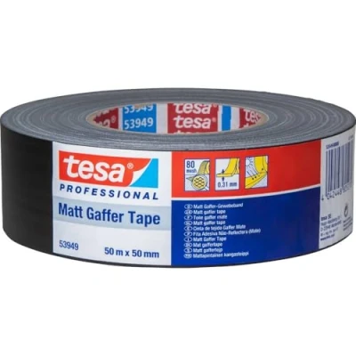 Image of Tesa® reg; Gaffer Adhesive Tape 50 m x mm Black (Matte)