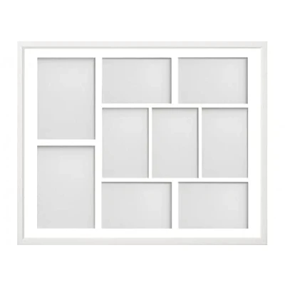 Image of Frame Company Drayton Multi Aperture Photo Frame, White, 20x16 for 6x4 inch (x7) 7x5 (x2)