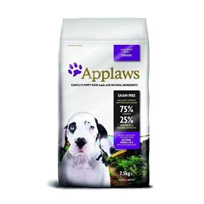 Image of Applaws Complete and Grain Free Dry Puppy Food for Large Breed Dogs, Chicken, 7.5 kg (Pack of 1)