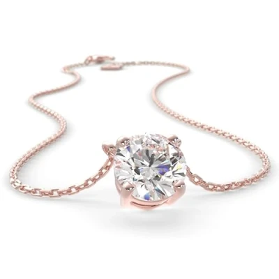 Image of SERASAR Necklace Rose Gold Women Jewellery Stainless Steel 18 Carat Real Ladies Girls Choker Valentine’s Day Birthday Gifts
