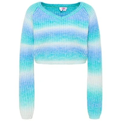 Image of Sookie Women&#039;s Knitted Jumper, Turquoise Multi Coloured, XS/S