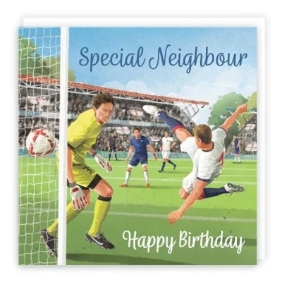 Image of Hunts England Neighbour Football Fun Birthday Card Milo&#039;s Gallery Footy For Footie Fan