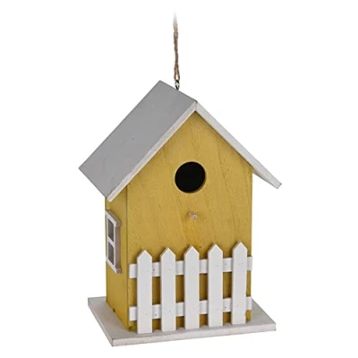 Image of Wooden Wild Bird House Wood Nesting Nest Box (Brown)
