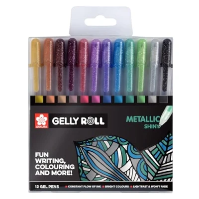 Image of SAKURA Gelly Roll Metallic Shiny, Pack Of 12 Pens