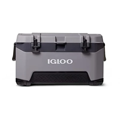 Image of IGLOO BMX 72 Quart Cooler with Cool Riser Technology, Fish Ruler, and Tie Down Points, Grey