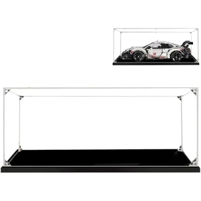 Image of Tirff Acrylic Dustproof Display Case Compatible with Lego 42096 Technic Porsche 911 RSR, Protective Case, for (Without Model Kit)