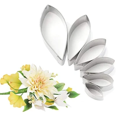 Image of DUBENS Set of 6 Dahlia Sugar Flower Cutter Fondant Cake Sugarcraft Decoration Tools