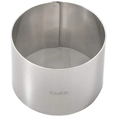 Image of IBILI 716108 Pastry Ring 8x6 cm of Stainless Steel, Silver, 8 x 6