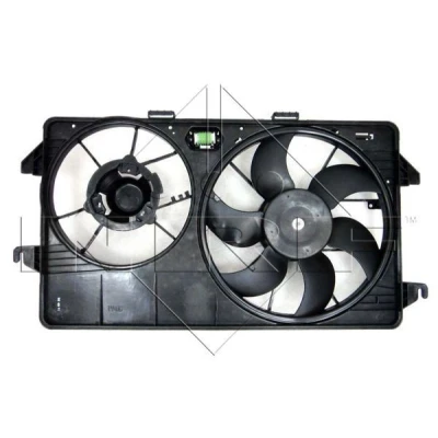 Image of 1439619, 1451528, 2T148C607BB, 2T148C607BC, 2T148C607BD Cooling fan NRF 47452 380mm 12V 200W with radiator shroud FORD: Transit Connect Mk1 Van