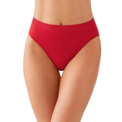 Image of Wacoal Women&#039;s B Smooth Hi Cut Brief Panty, Equestrian Red, 3XL