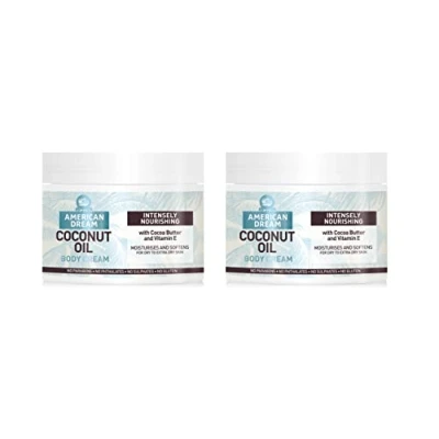 Image of American Dream Coconut Oil Body Cream with Cocoa Butter &amp; Vitamin E 500ml Twin Pack (2x500ml)