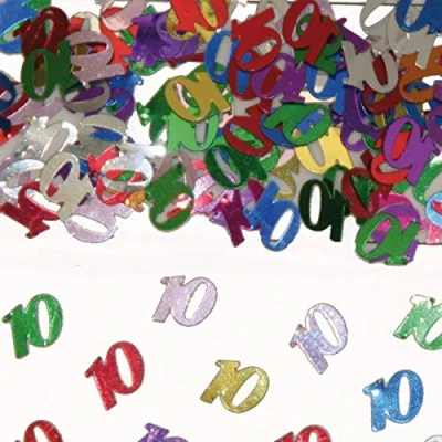 Image of Folat Party Confetti Number 10 Multi colors