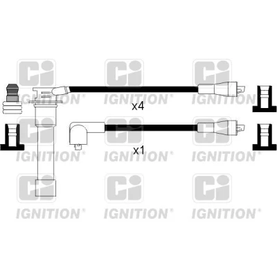 Image of 5892302 Ignition Lead Set QUINTON HAZELL Wire Wound Cable XC446 CI TALBOT: Express 1000 1800 Van, 1500 Platform / Chassis