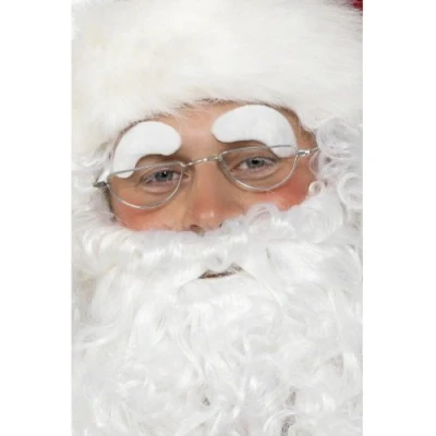 Image of Smiffy&#039;s White Fur Santa Eyebrows