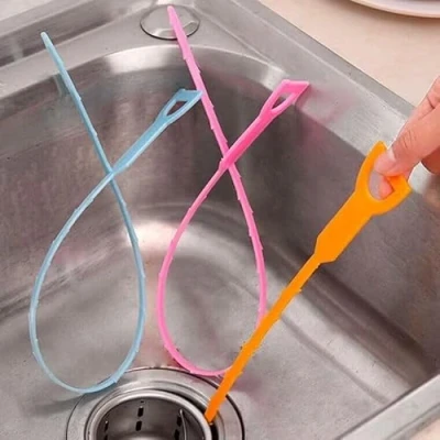 Image of BestWayDigital, BWD, 1x Drain UnBlocker Tool Hair Remover Bend Loop Shape Snake Catcher Cleaner Not suitable for hole under 1.5cm
