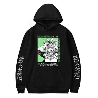 Image of Anime The Quintessential Quintuplets Long Sleeve Hoodie Nakano Ichika Sweatshirts Pullover Nino Miku Yotsuba Itsuki