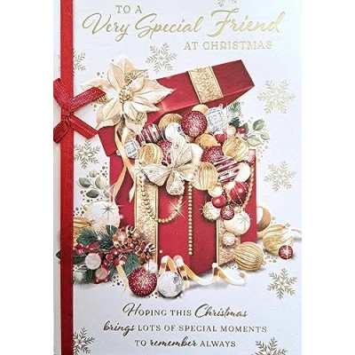 Image of Prelude To A Very Special Friend At Christmas Card, 19x13cm, White