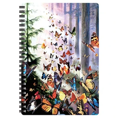 Image of 3D LiveLife A5 Notebook Butterfly Woods from Deluxebase. 80 Page Lenticular Notebook. Superb School or Office Stationery with Artwork Licensed Renowned Artist David Penfound