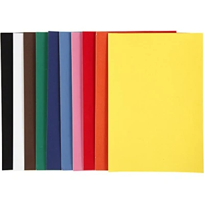 Image of Creativ 100263 Velour Paper, A4 21x30 cm, 140 g, asstd. Colours, 10sheets, Blue