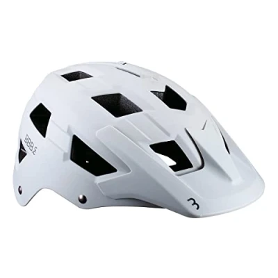 Image of BBB Cycling, Adult MTB Mountain Bike Cycle Helmet with Large Visor for Trek and Trail Bikes, Camera Mount, ABS Shell, Nanga, BHE 54, Matt Off White, L (58 61 cm)
