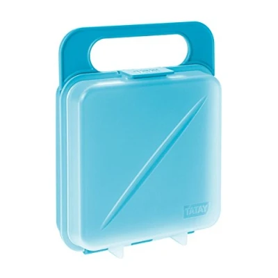 Image of TATAY Sandwich Box, Extensible, BPA Free, Reusable, Dishwasher &amp; MWO, Frozen Up to 40º, 1 Piece, Turquoise, Measure 14 x 4 18 cm