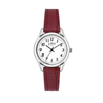 Image of Limit Ladies Analogue Quartz Watch with Red Strap and White Dial 60203