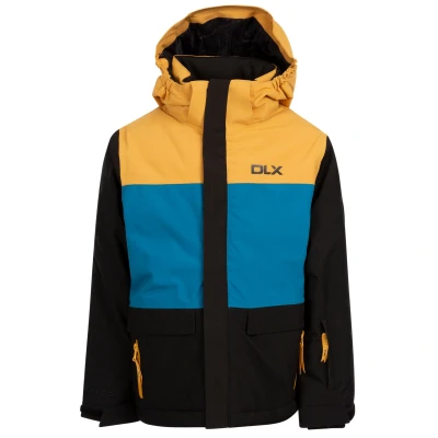 Image of Trespass Childrens Unisex Childrens/Kids Garcia DLX Ski Jacket (Black/Yellow/Blue) Size 7 8Y