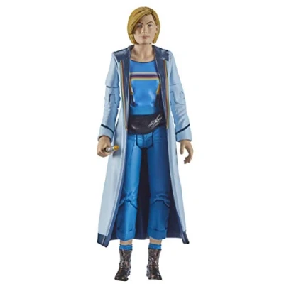 Image of Doctor Who 13th Action Figure (Blue Top) Includes Sonic Screwdriver and Bag Accessories Jodie Whittaker Merchandise Character Options 5.5?