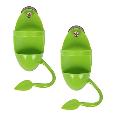 Image of Fyfjur 2Pcs Bird Parrot Cuttlebone Holder with Perches Cuddle Bone Feeding Racks, Cuttlefish Holder, for Pet Supplies Fruit Vegetable Millet Container