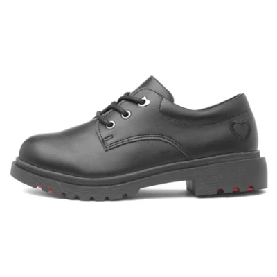 Image of Heavenly Feet Jasmine Kids Black Lace Up Shoe Size 1 UK