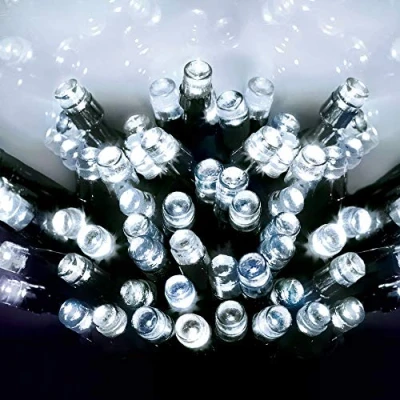 Image of 24 White Multi Action Battery Operated LED Christmas Lights with Timer