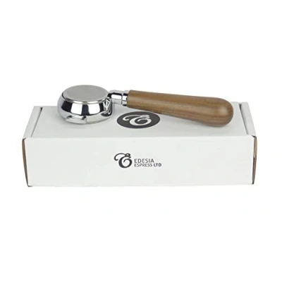 Image of Bottomless Naked Portafilter for Elektra 58mm Espresso Machines Walnut Handle, 21g Basket by EDESIA ESPRESS