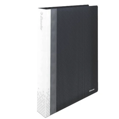 Image of Esselte A4 Display Book, 80 Pockets, 160 Sheet Capacity, Transparent VIVIDA Black, Range, 623989