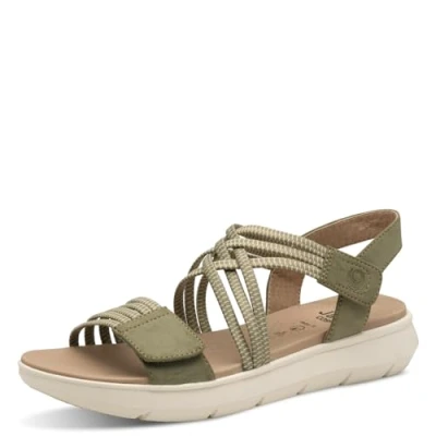 Image of Jana Women&#039;s 8 28770 42 Flat Sandal, SAGE, 5 UK