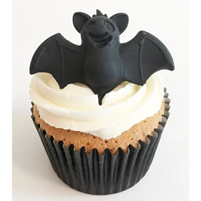 Image of Holly Cupcakes 6 Spooky Large Sugar Bats Edible &amp; Made with Love in the UK!
