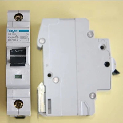 Image of HAGER 40 AMP TYPCE C 10 kA MCB CIRCUIT BREAKER 230/400 NC140 463140