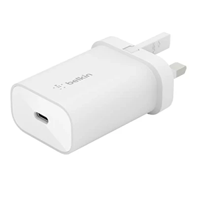 Image of Belkin BoostCharge 25W wall charger with PPS, USB plug C Power Delivery, fast phone or a travel for iPhone 16, 15, Samsung Galaxy S24, iPad, Pixel, tablets and more