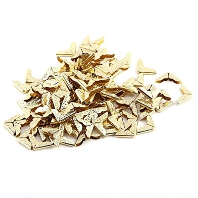 Image of 100pcs Scrapbooking Photo Mounting Corners Yellow Metal Book Albums Menus Notebook Folder File Corner Protectors
