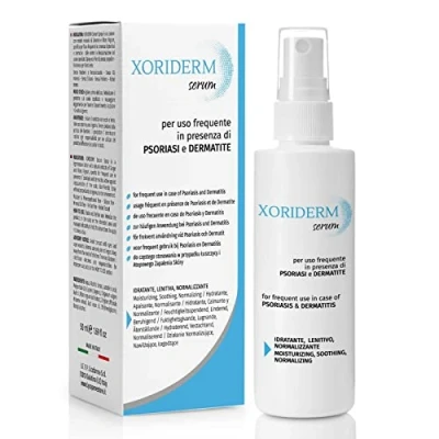 Image of Xoriderm Serum Lotion Helps in Presence of Psoriasis and Dermatitis The Scalp. Soothing, moisturizing rebalancing Action.