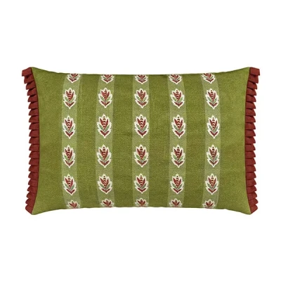 Image of Sanderson April&#039;s Garden Cushion 60cm x 40cm Olive &amp; Mulberry