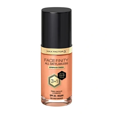 Image of Max Factor Facefinity 3 In 1 All Day Flawless Foundation Deep Bronze