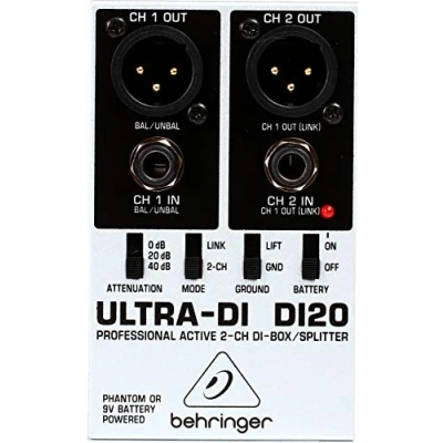 Image of Behringer DI20 Ultra DI 2 Channel Box/Splitter