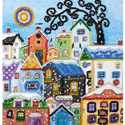 Image of Abris Art Bead Stitch Embroidery kit, Cotton, Multicoloured, 15x16cm